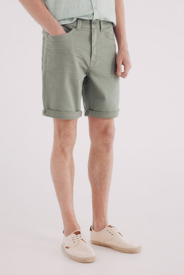 Springfield Bernuda em malha lavada verde