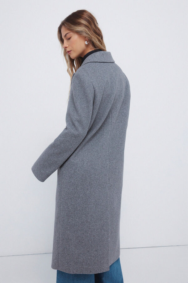 Springfield Sobretudo longo trespassado cinzento