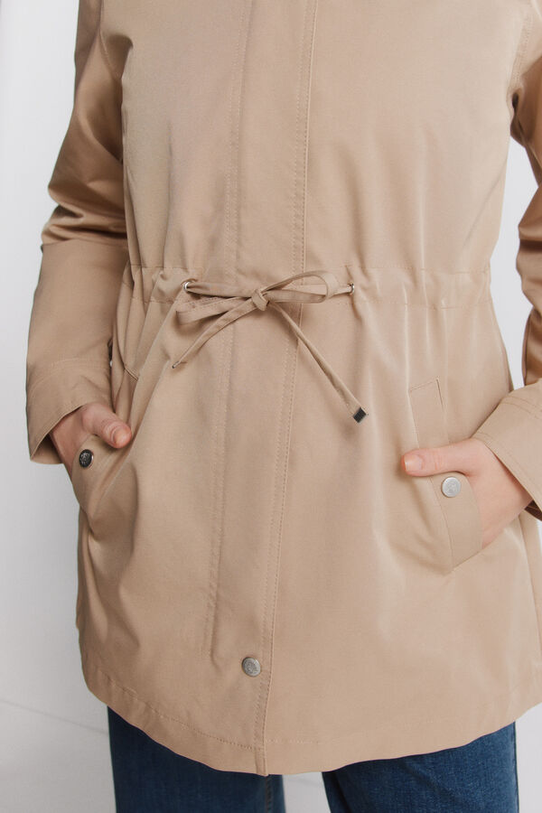 Springfield Parka com capuz repelente &agrave; &aacute;gua camel