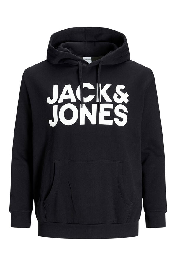 Jack & Jones PLUS Sweatshirt logo grande preto
