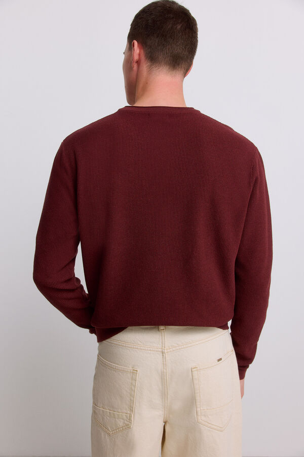 Springfield Camisola com estrutura de efeito duplo vermelho