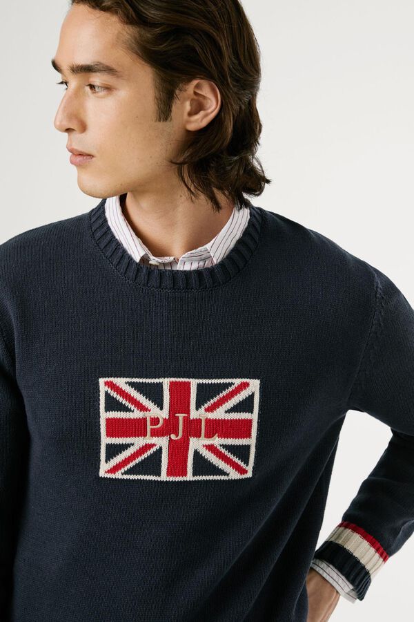 Pepe Jeans Camisa Union Jack Regular Fit azul