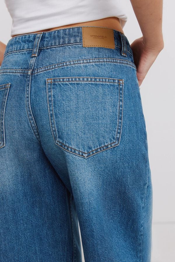 Springfield Bermudas em denim azul