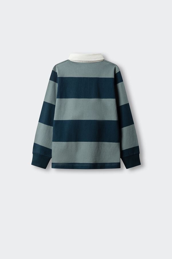 Springfield Kids Sweatshirt de rugby &agrave;s riscas para crian&ccedil;a verde