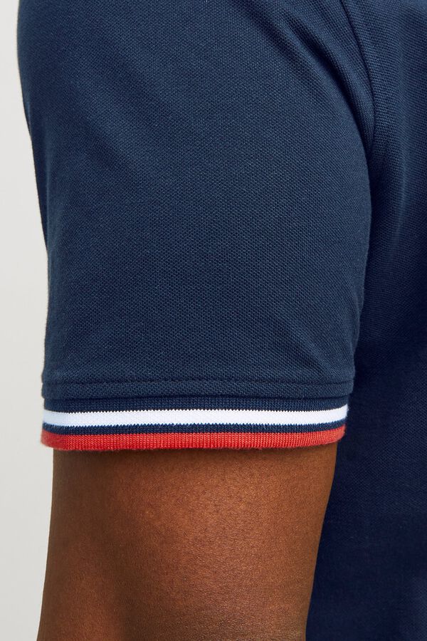 Jack & Jones PLUS Piqu&eacute; regular polo shirt blue