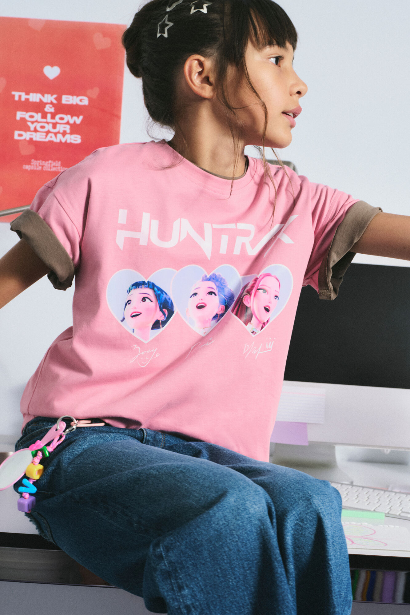 Springfield Kids T-shirt de manga curta "KPOP HUNTRIX" menina