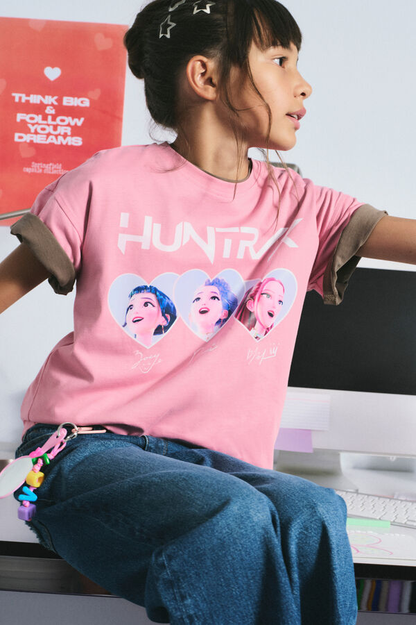 Springfield Kids Camiseta manga corta "KPOP HUNTRIX&trade; Netflix &copy;" ni&ntilde;a rosa