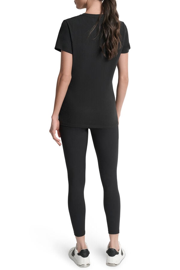 DKNY T-shirt básica preto