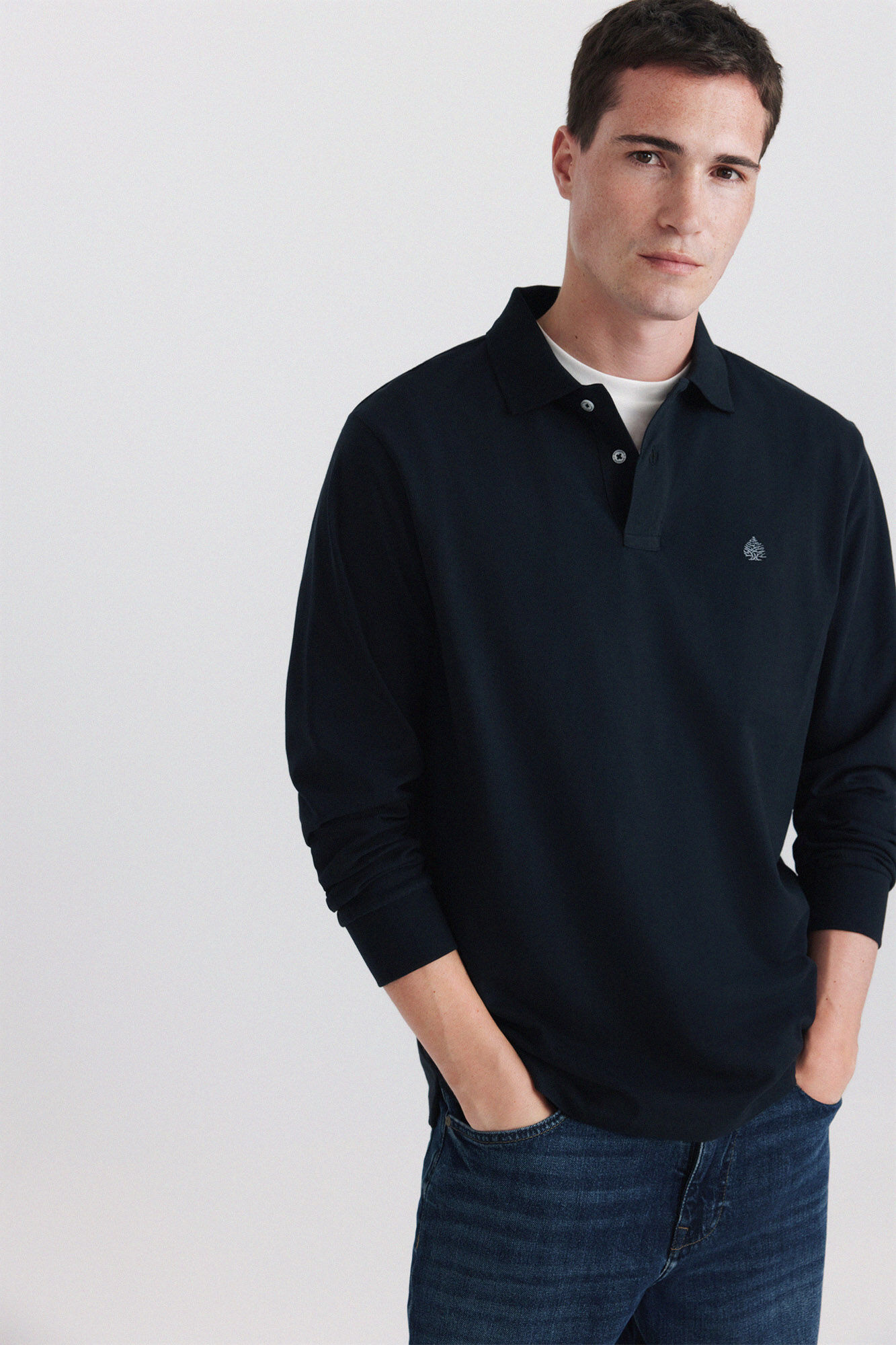 Springfield Polo piqu&eacute; manga comprida regular fit