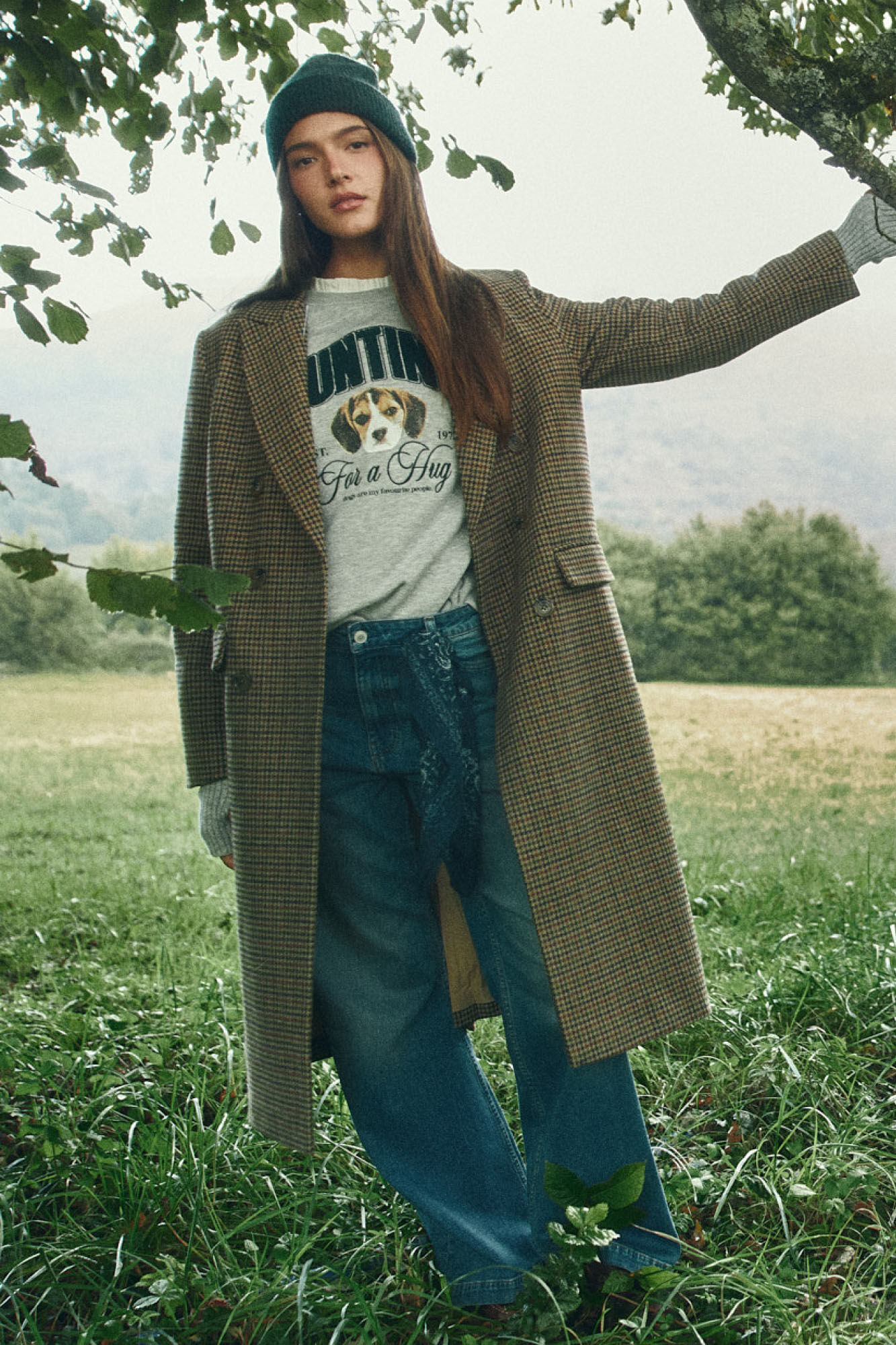 Springfield Abrigo largo cuadros doble abotonadura