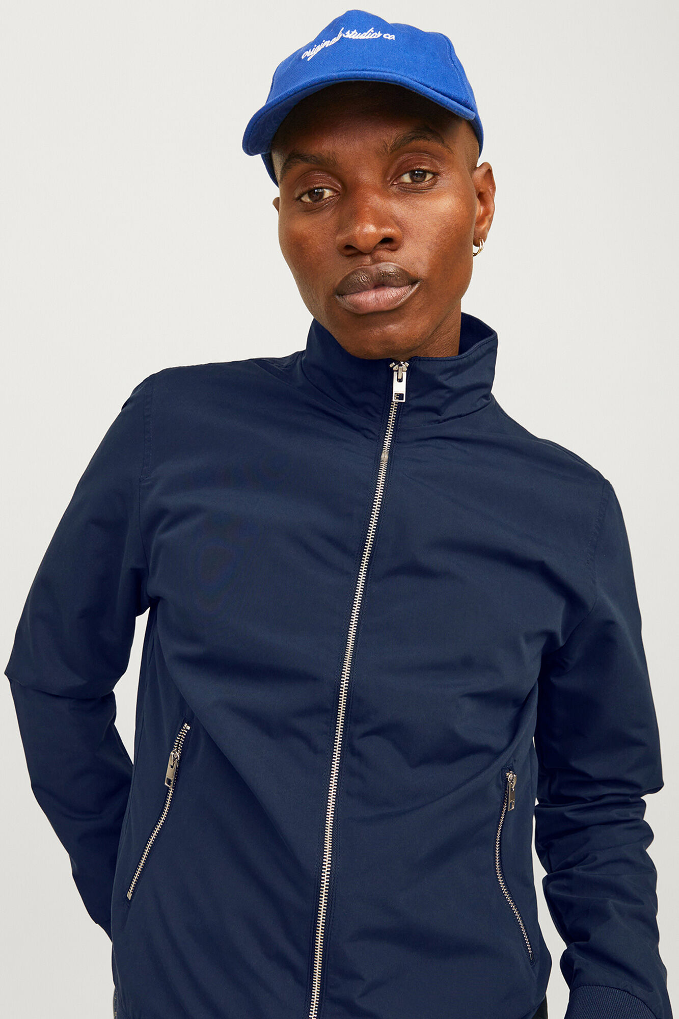 Jack & Jones Jaqueta bomber com gola alta