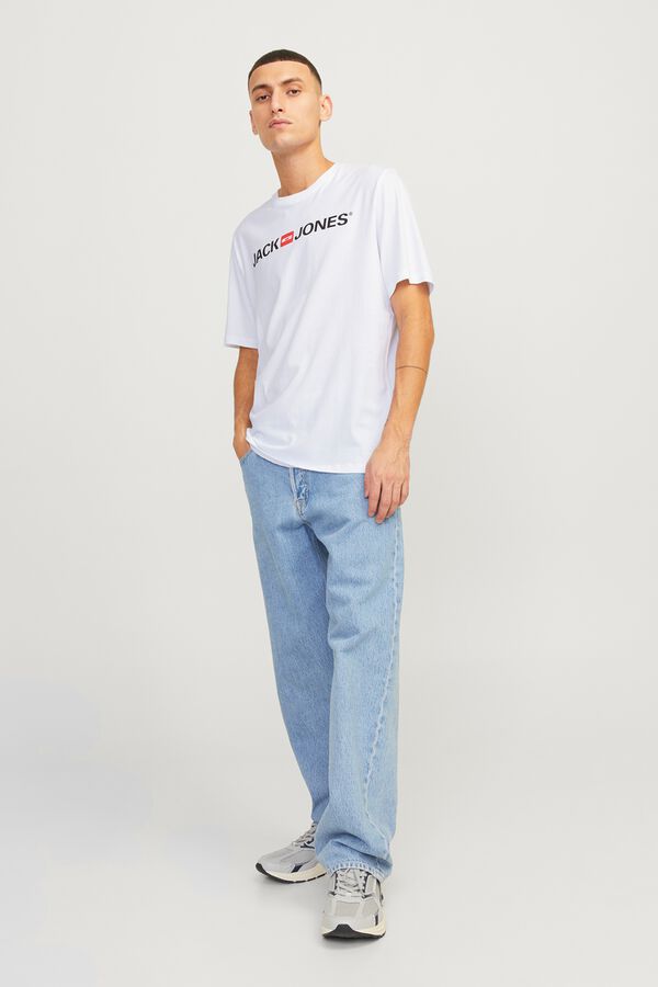 Jack & Jones T-shirt regular com logo branco