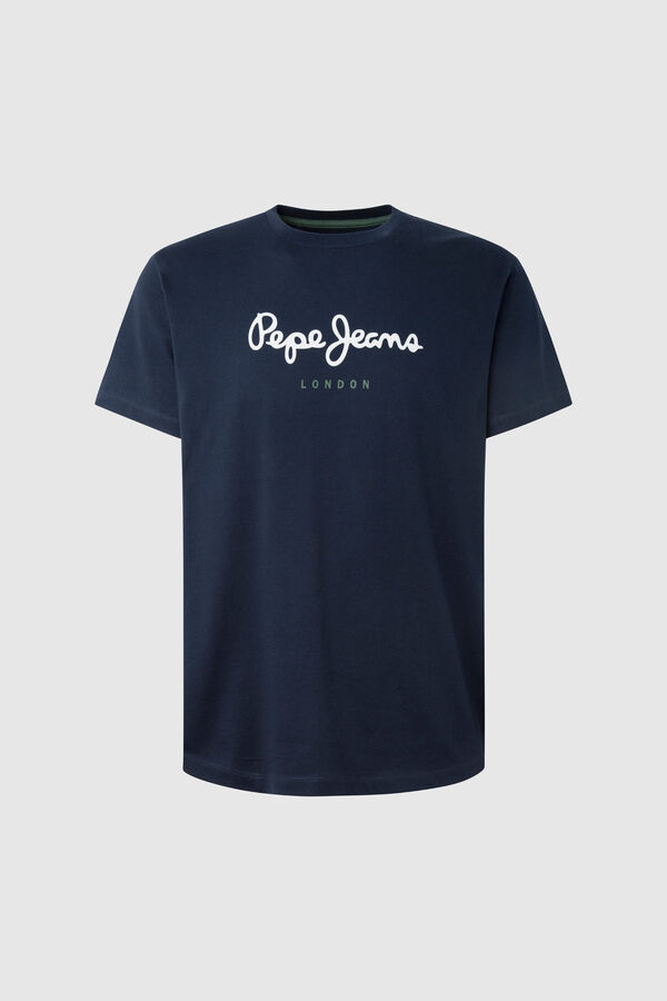 Pepe Jeans T-shirt de manga curta com logo azul