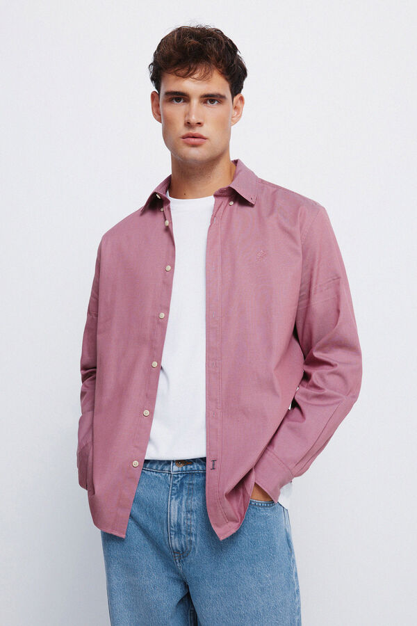 Springfield Camisa estruturada bicolor vermelho