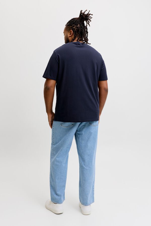 Jack & Jones PLUS T-shirt de manga curta estampada azul