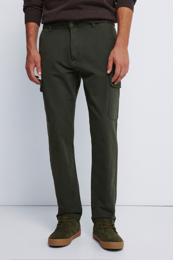 Springfield Calça cargo com ajuste confortável estampado