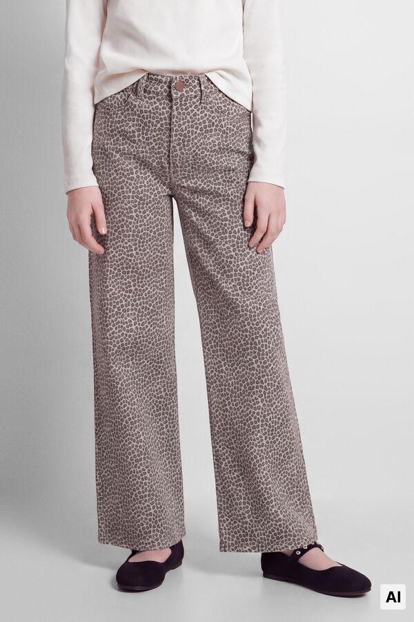 Springfield Kids Cal&ccedil;a estampado animal menina cinzento