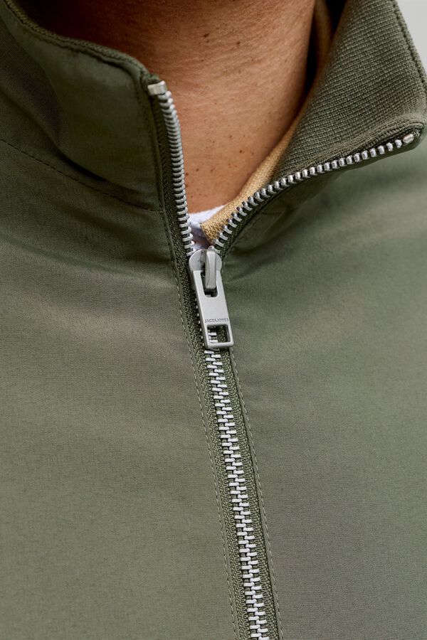 Jack & Jones PLUS Jaqueta bomber de gola alta cru