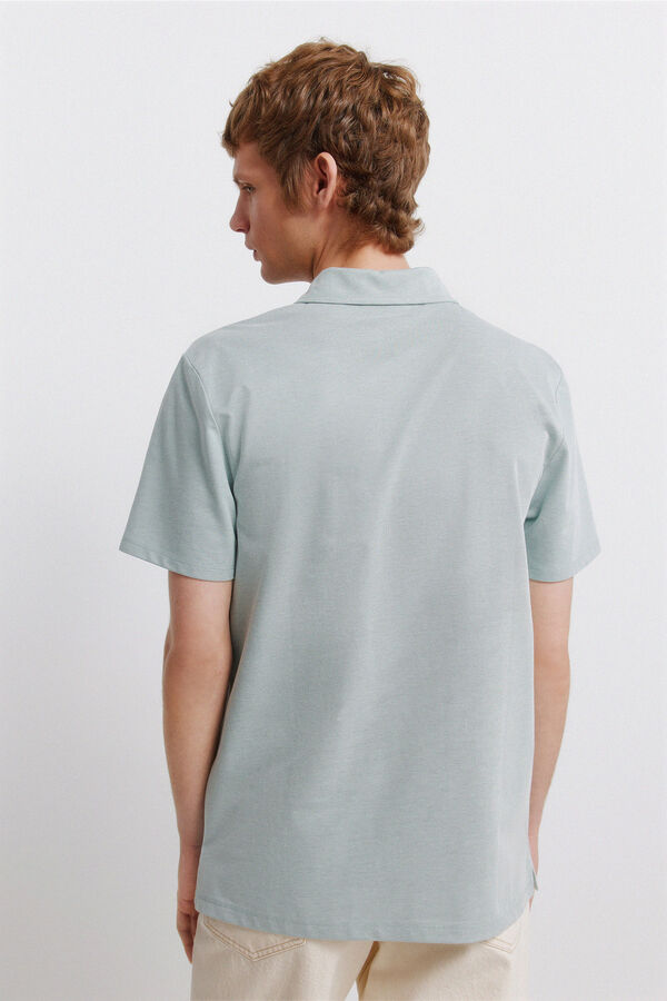 Springfield Polo liso slim fit verde