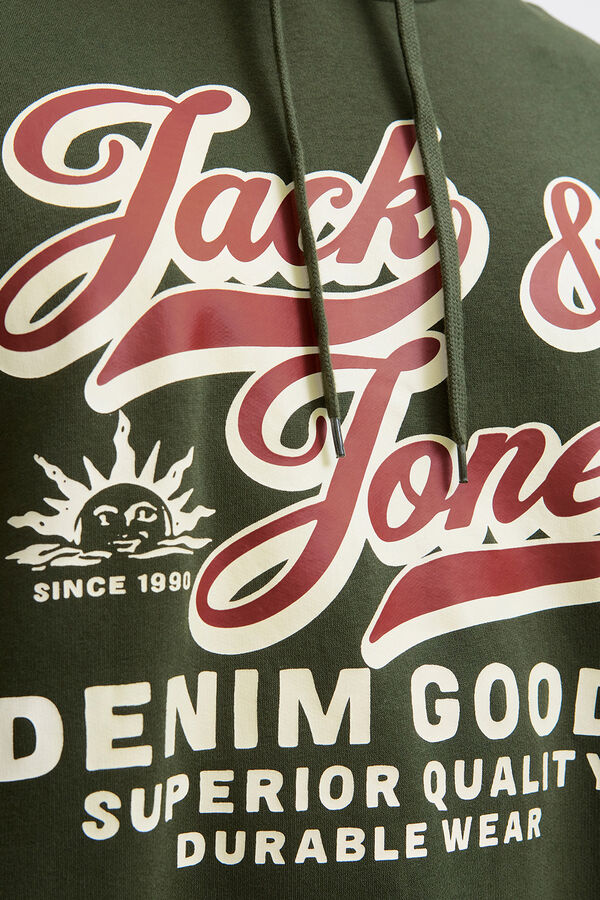 Jack & Jones PLUS Sweatshirt com capuz b&aacute;sica verde