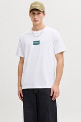 Jack & Jones T-shirt manga curta em algod&atilde;o branco