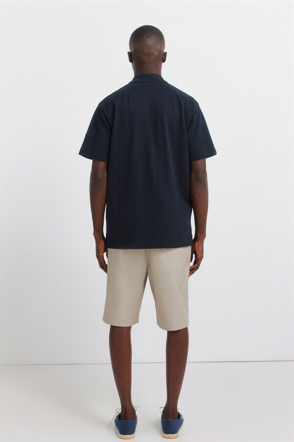 Springfield Bermudas de algod&atilde;o relaxed fit bege