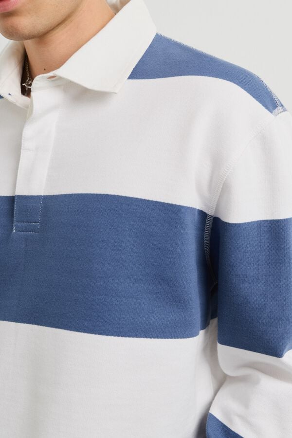 Pepe Jeans Polo de rugby &agrave;s riscas azul