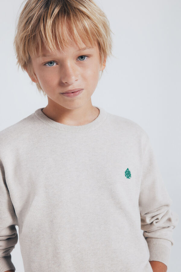 Springfield Kids Camisa básica com cotoveleiras para criança cru