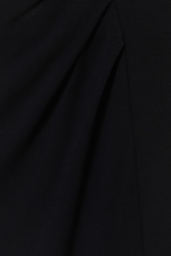 System Action Long flared skirt black