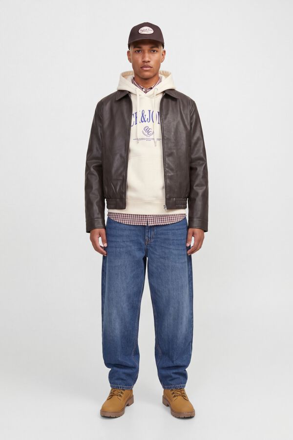 Jack & Jones Sweatshirt relaxed com capuz branco