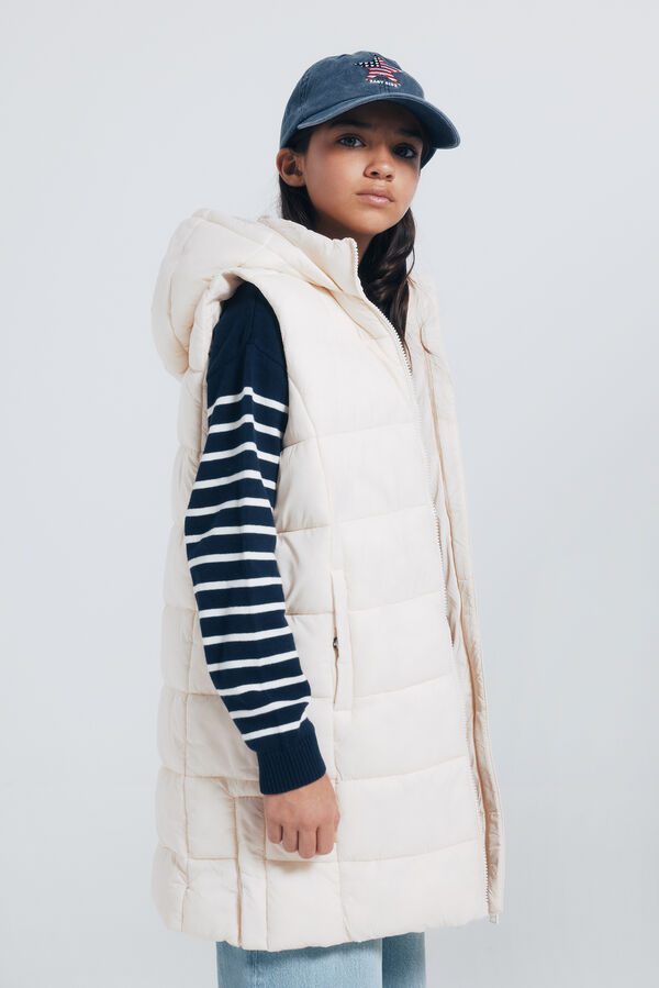 Springfield Kids Colete acolchoado para menina cru