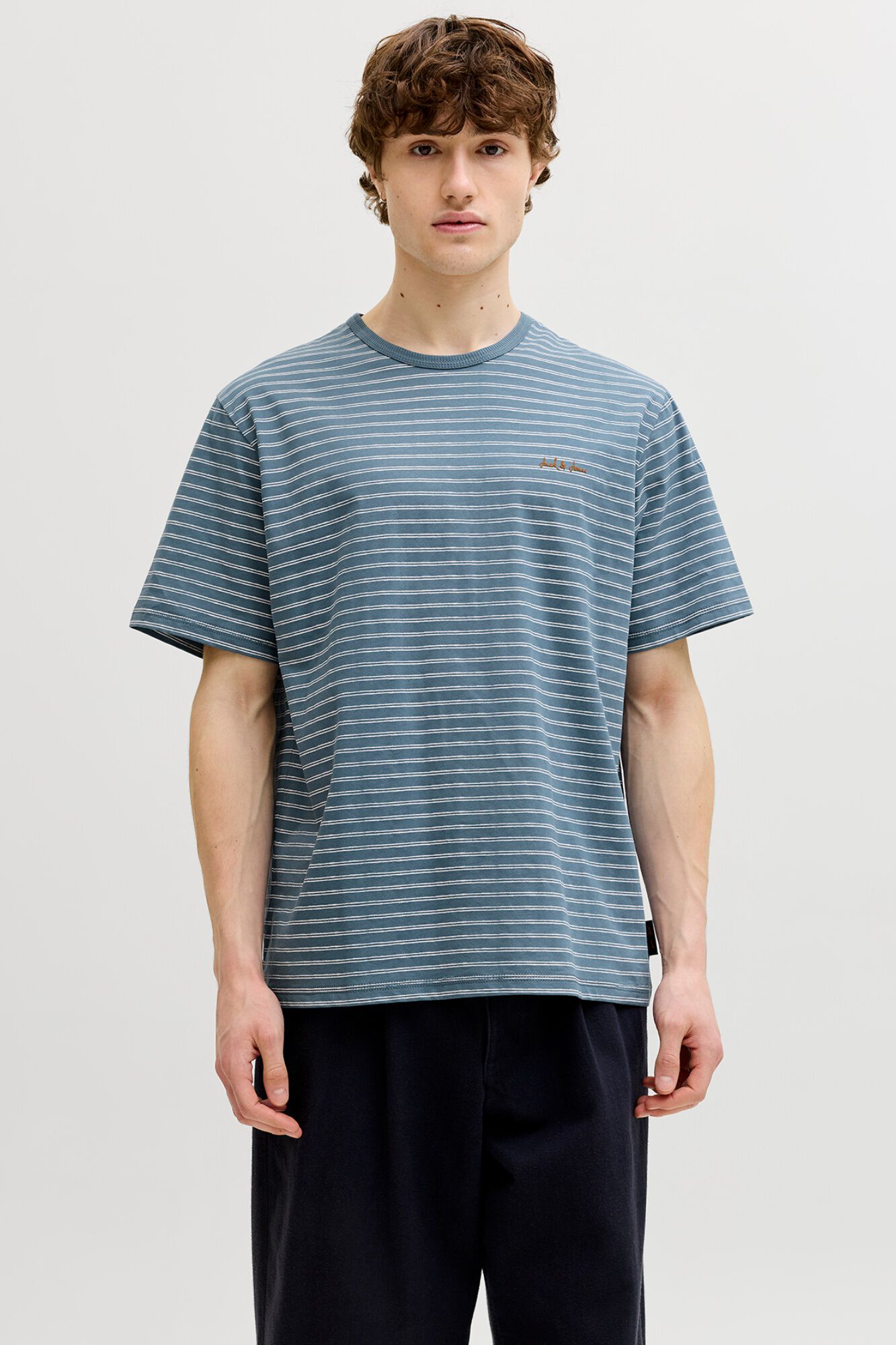 Jack & Jones T-shirt relaxed fit &agrave;s riscas