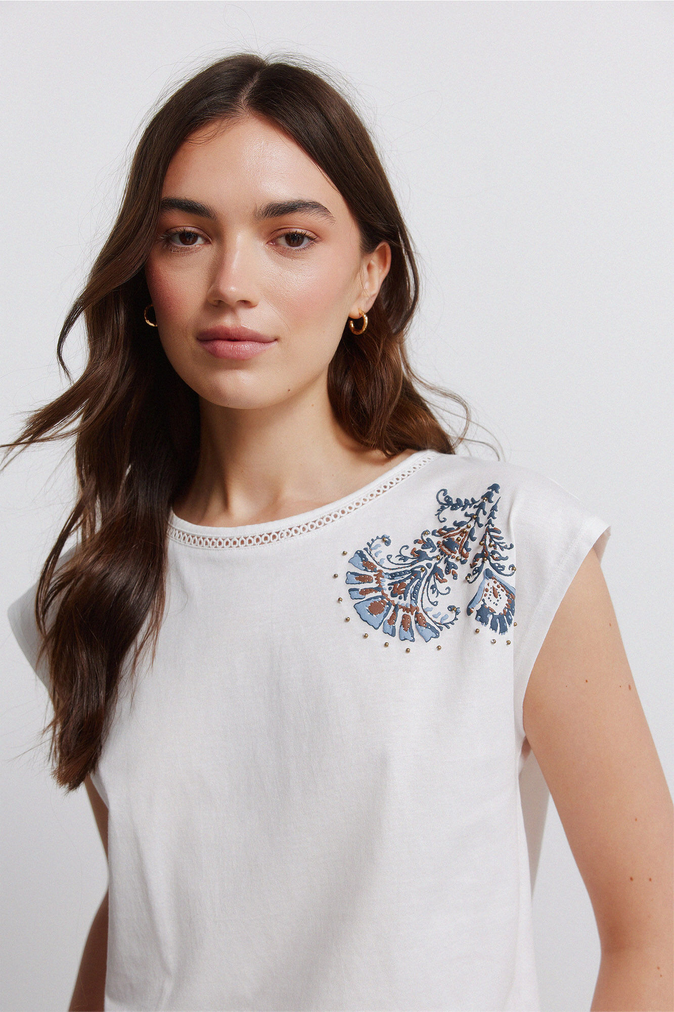 Springfield Camiseta manga corta bolitas