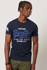 Springfield Organic cotton T-shirt with Vintage Logo navy