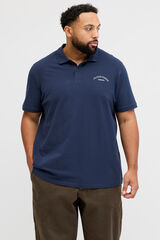 Jack & Jones PLUS Polo b&aacute;sico manga curta azul