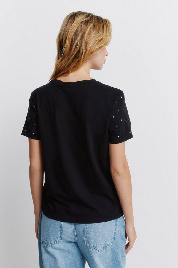 Springfield Studded short sleeve T-shirt black