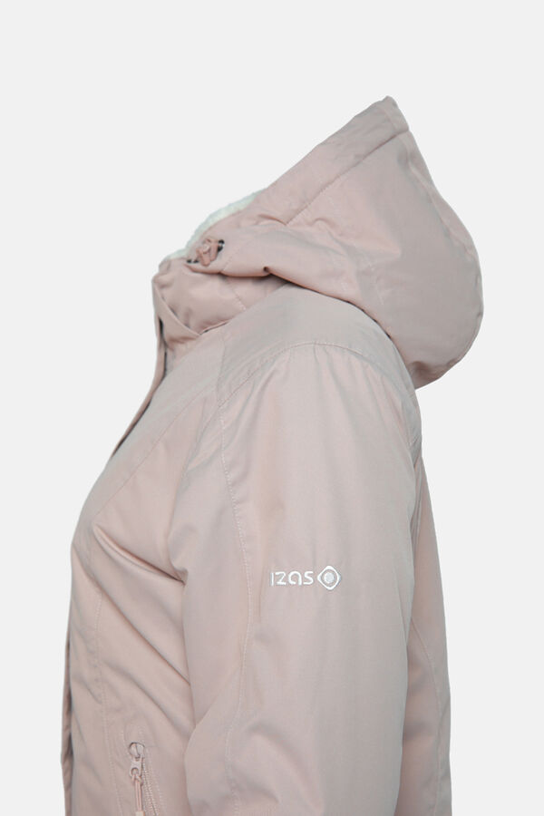 Izas Belvis com casaco acolchoada impermeável rosa