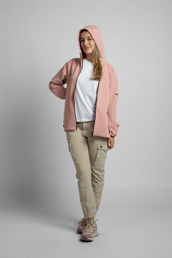 Izas Sweatshirt el&aacute;stica com fecho-&eacute;clair rosa