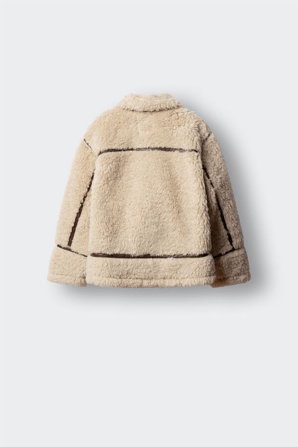 Springfield Kids Girl's faux shearling jacket grey