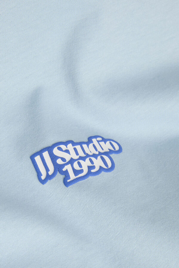 Jack & Jones T-shirt manga curta em algod&atilde;o azul