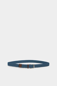 Springfield Cinturón trenzado bicolor azul medio