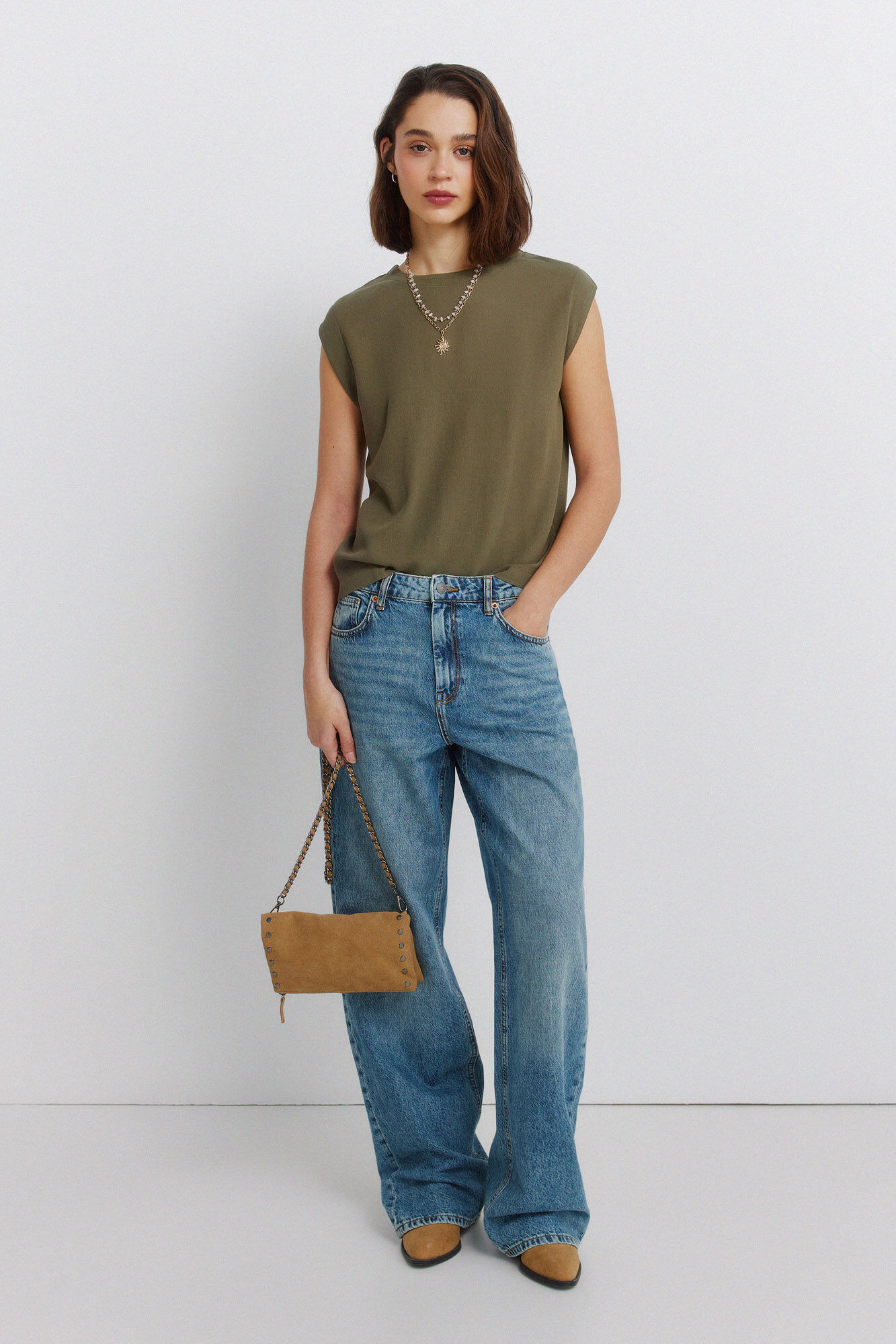 Springfield T-shirt reta b&aacute;sica lisa