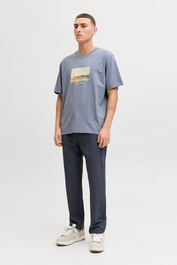 Jack & Jones Camiseta de manga curta estampada azul