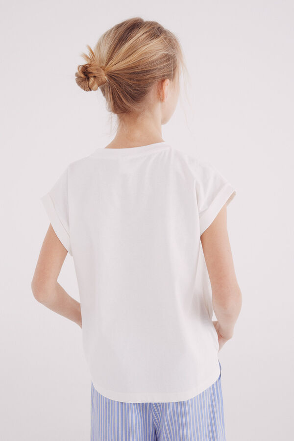 Springfield Kids Camiseta feminina Amalfi branco