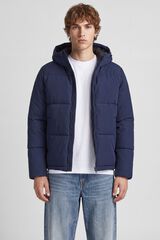 Jack & Jones Blus&atilde;o puffer com capuz azul