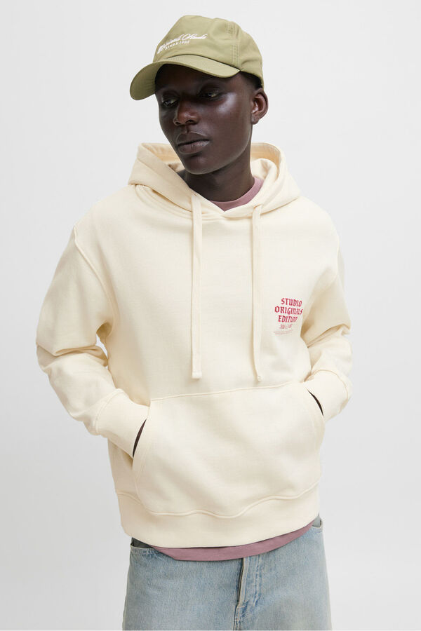 Jack & Jones Sweatshirt capuz do estúdio branco