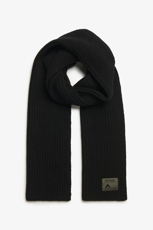 Superdry cachecol canelado preto