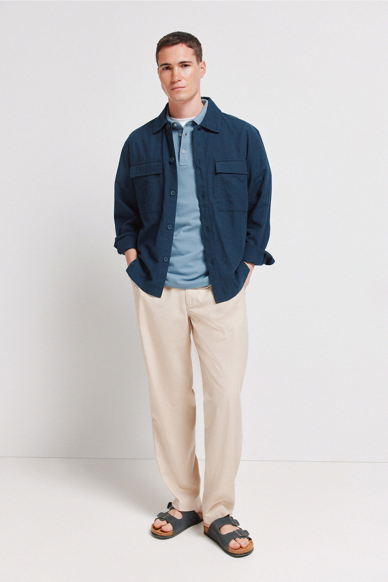 Springfield Polo piqu&eacute; punho em contraste slim fit