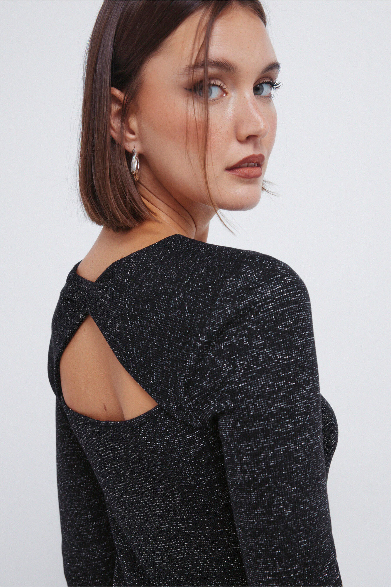 Springfield Camiseta lurex escote espalda