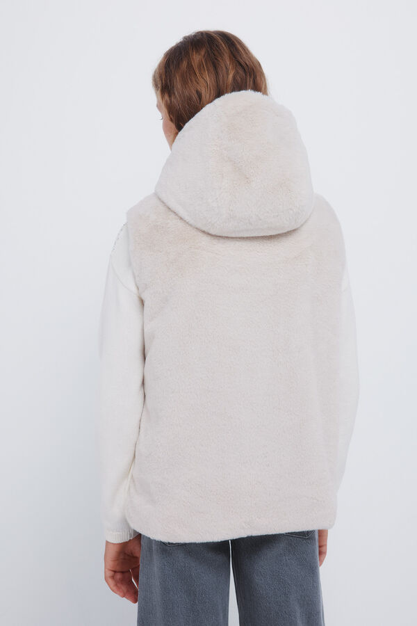 Springfield Kids Colete de pele de menina azul